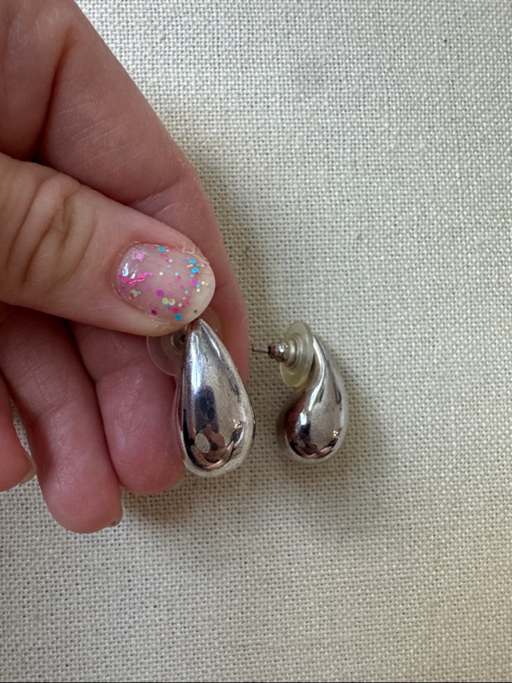 Sterling Silver Teardrop Stud Earrings - Silver - Noonday Collection